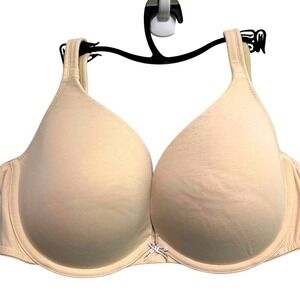Cacique Collection 40DD Boost Plunge Beige Bra Underwire Padded Back Hook Casual